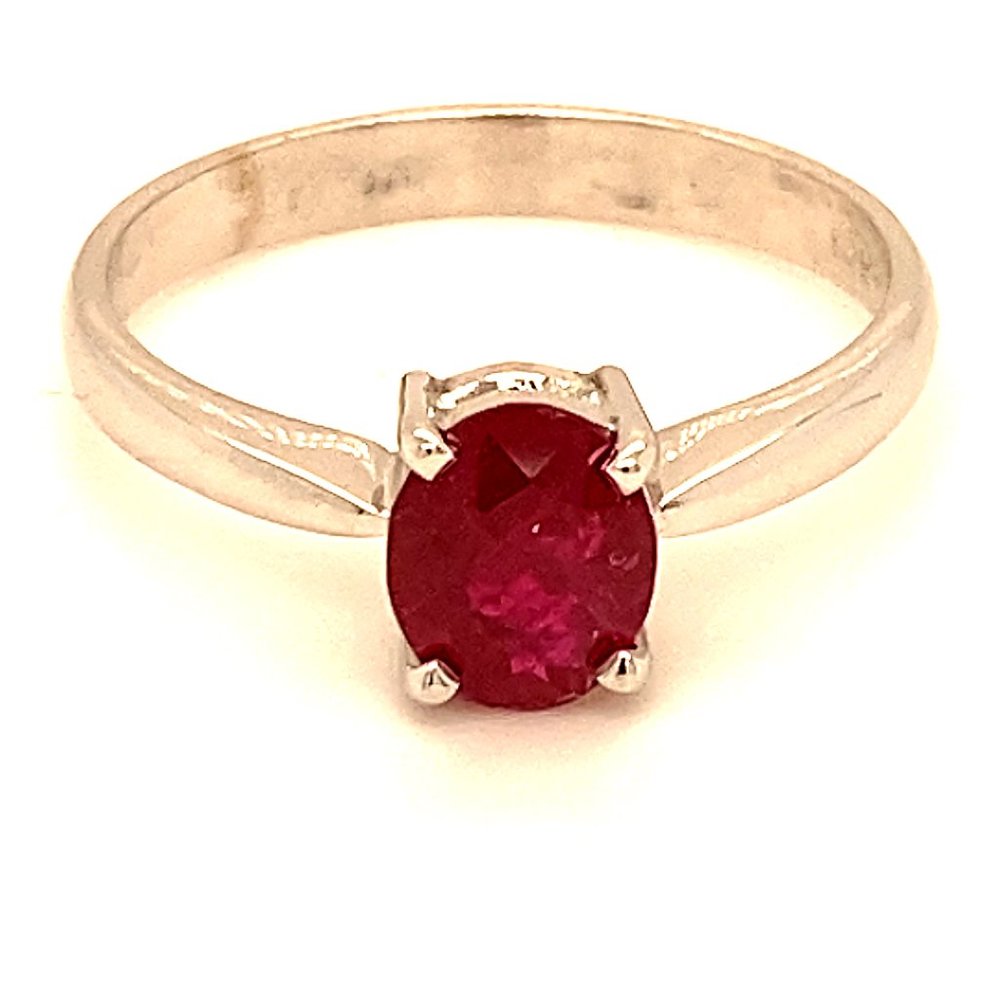 Winza Ruby 1.74ct Solid 18K White Gold Ring
